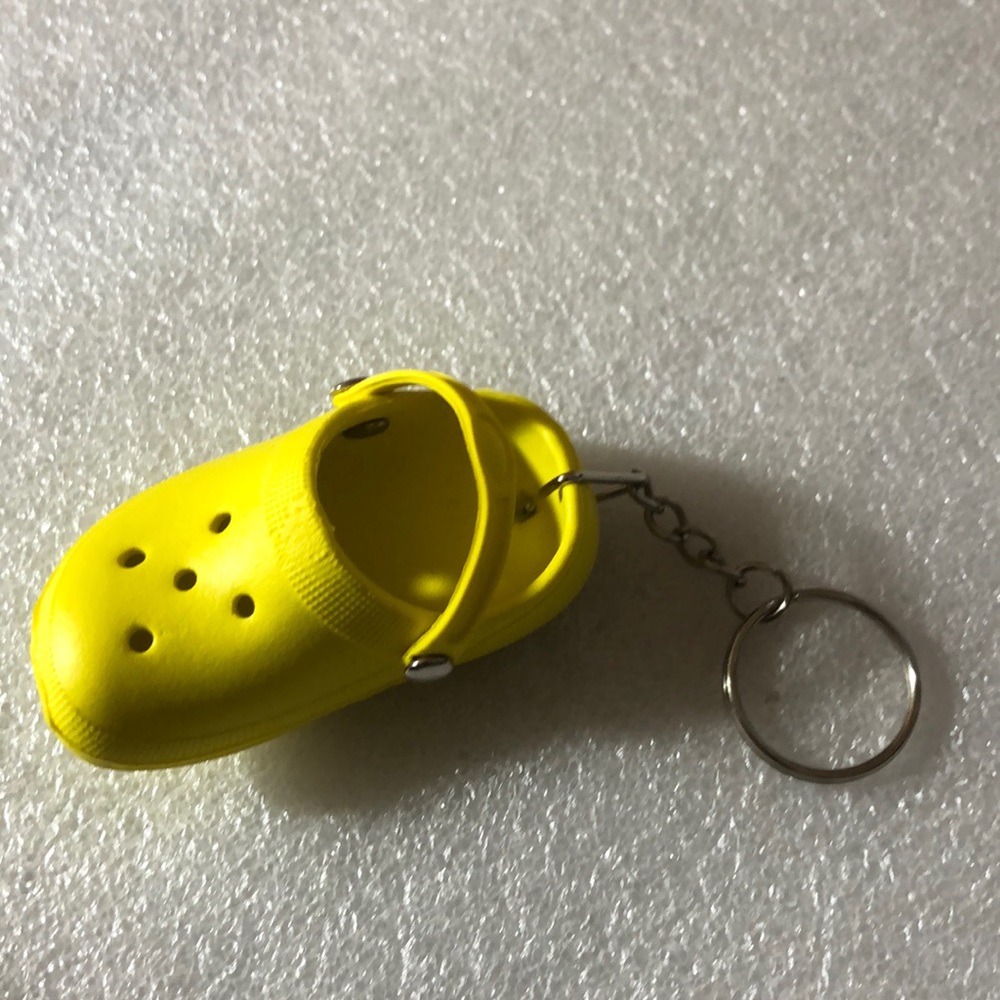 Crocks yellow key chain.